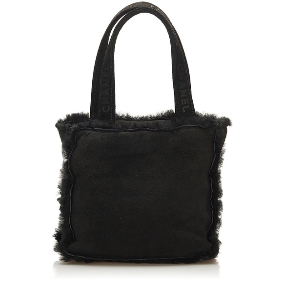 Chanel black suede tote like new - Picture 2 of 5